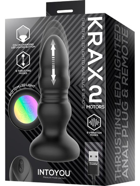 IntoYou: Krax, Butt Plug with Vibrating, Thrusting, Led Light