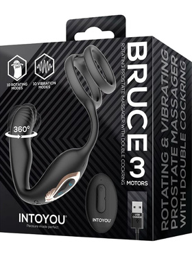 IntoYou: Bruce, Prostate Massager 360 with Double Cockring
